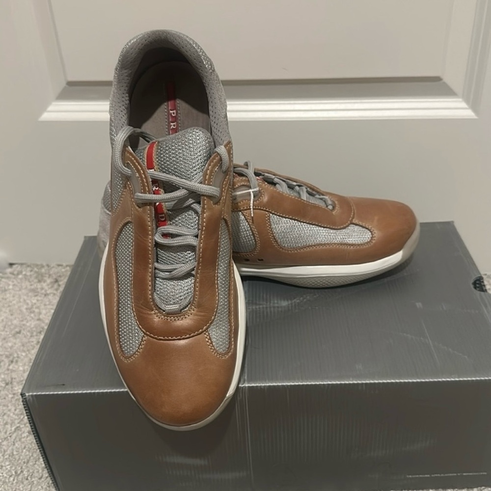 Prada Brown and Gray Sneakers Men’s
